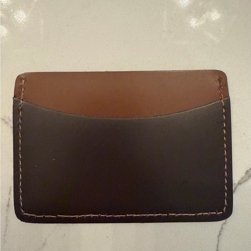 Lucchese two-tone leather card holder - NWOT - Picture 2 of 3